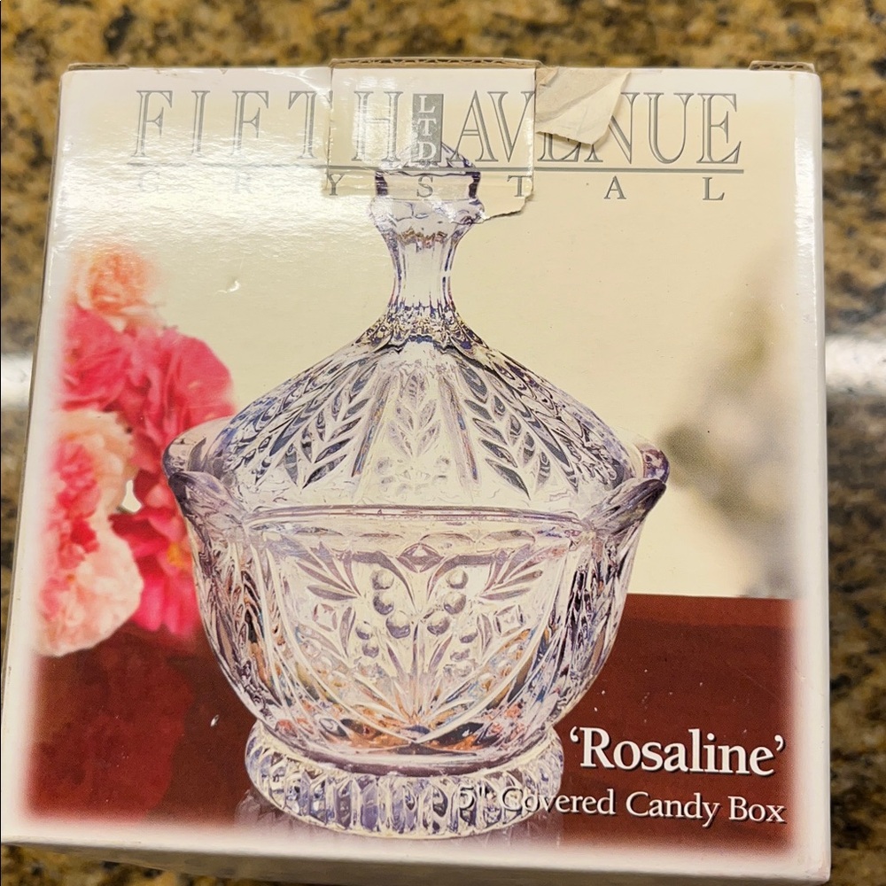 Rosaline Covered Candy Box - Clear